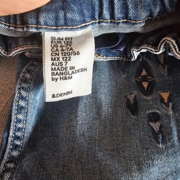 Girls Jeans Bundle Size 7 – Cat & Jack, Old Navy, H&M, Wallflower Lot (4 Pairs) - Picture 7 of 7